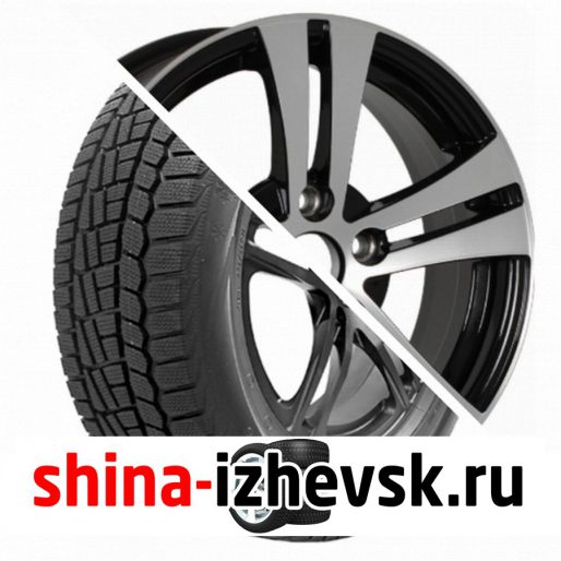 Колесо в сборе Viatti Brina зима (V-521) 185/60 R15 T 84 + NEO 540 6xR15 5×100 ET40 DIA57.1 Глянцевый черный с полированной лицевой частью в Ижевске